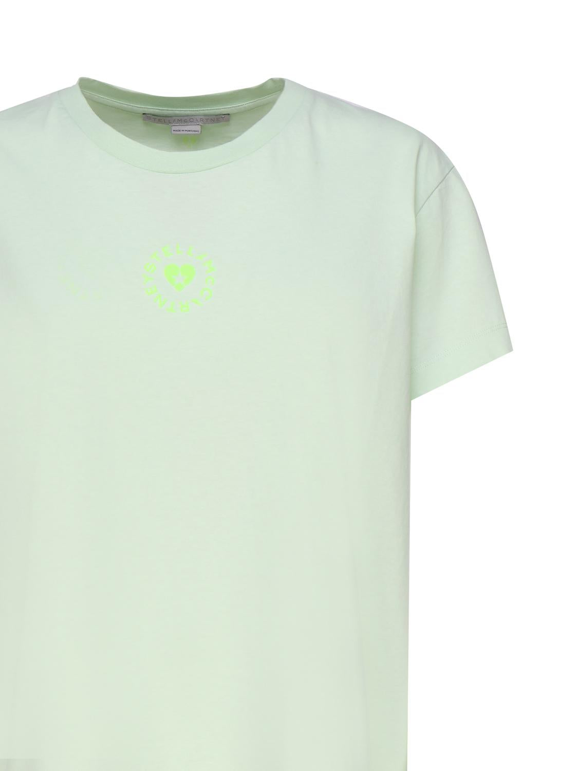T-shirt in cotone con logo circolare 6J0273 3SPY533442 STELLA McCARTNEY 
