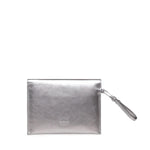 Bustina in pelle metalizzata con logo 104820 A2O9KZ7E PINKO 