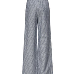 Pantaloni in chambray FF jacquard<BR/> FLP869 ASMFF1SAT FENDI 