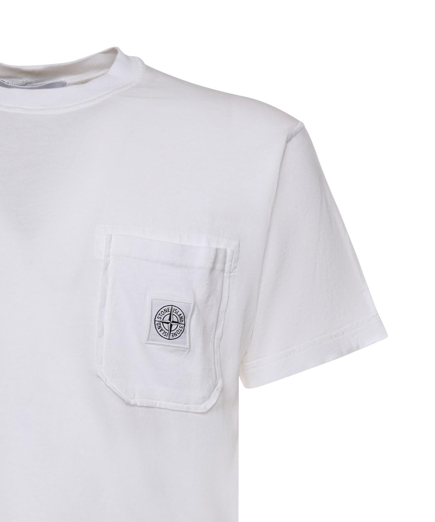 T-shirt con patch Compass L1S152100032 S0057V0001 STONE ISLAND 