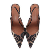 Décolleté slingback in raso stampa animalier HOLLY 90 RASOLEOPARD GIULIANO GALIANO 