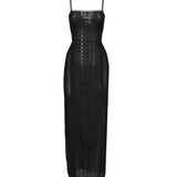 Abito lungo Vannie 256610 BLACK CHARO RUIZ 