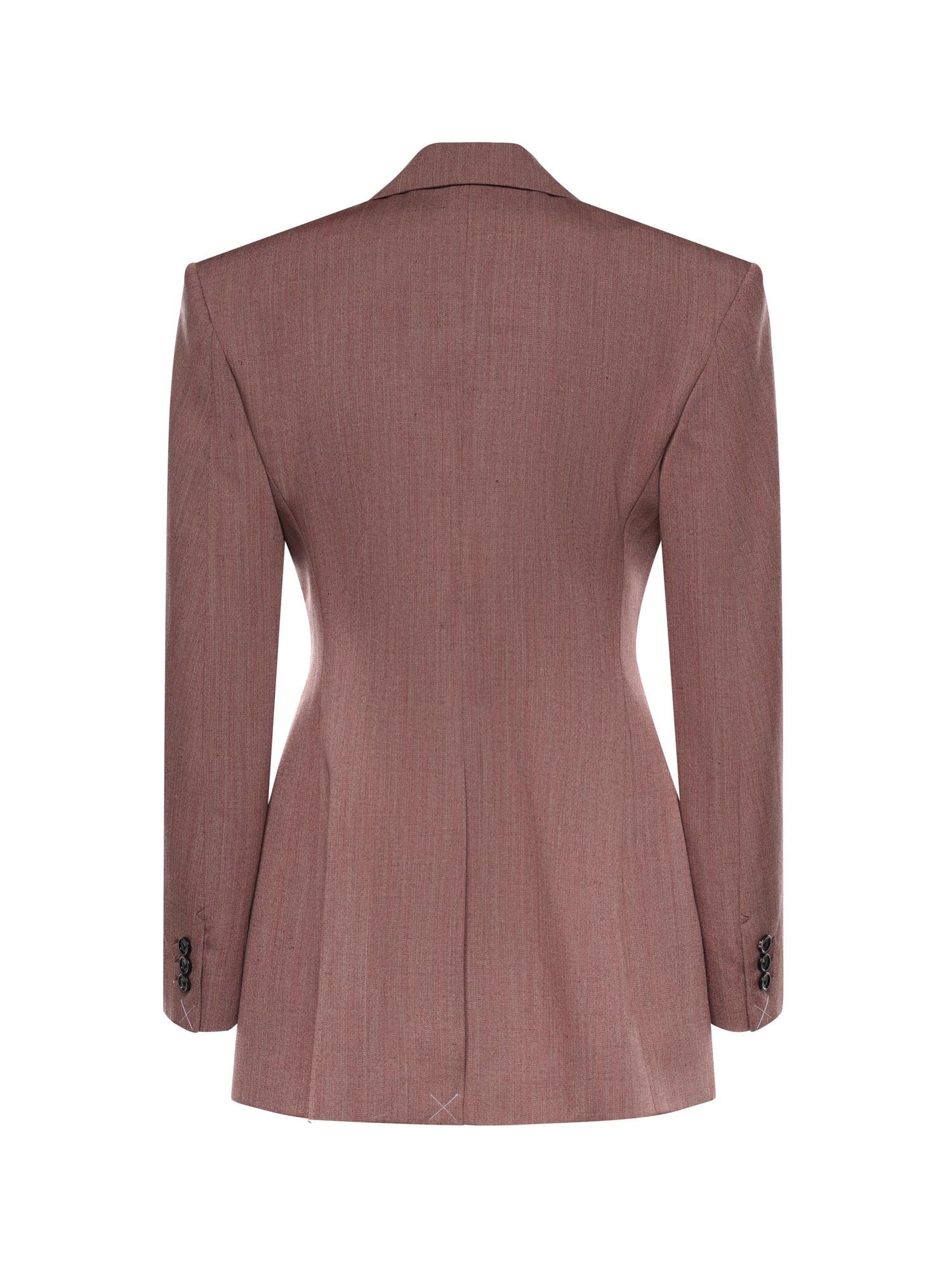 Giacca in lana e lino mélange 861430 V6DL05117 BOTTEGA VENETA 