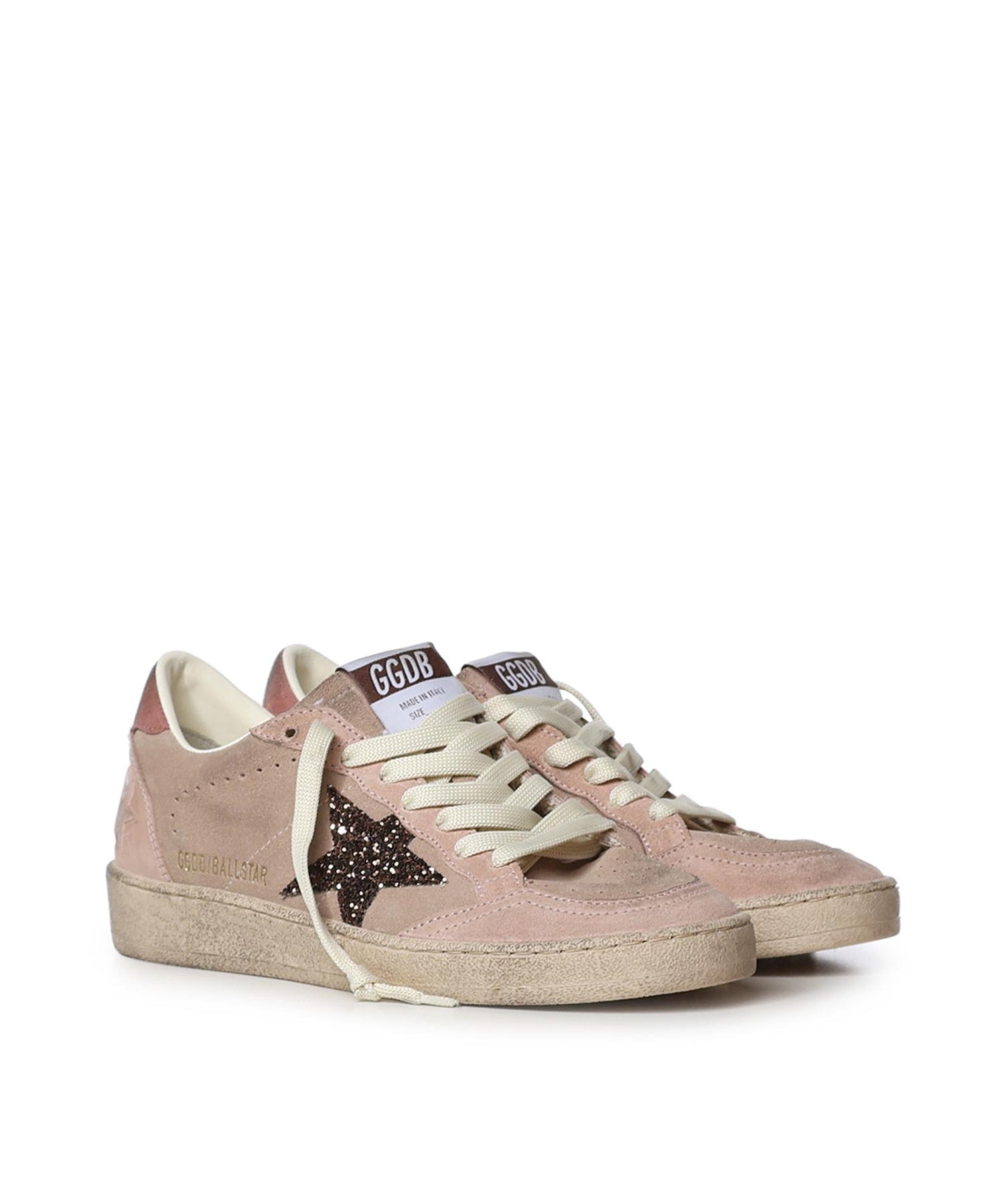 Sneakers Ball Star in suede con glitter GWF00117 F00869425819 GOLDEN GOOSE 