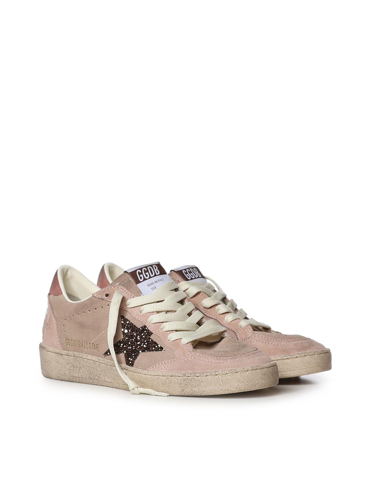 Sneakers Ball Star in suede con glitter GWF00117 F00869425819 GOLDEN GOOSE 