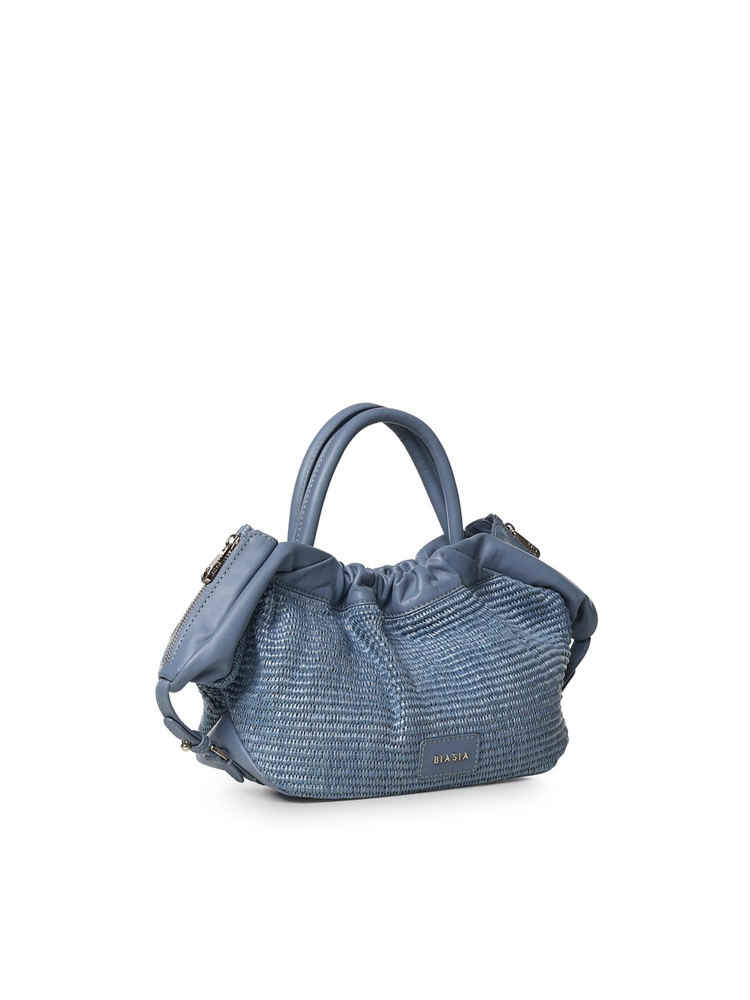 Borsa Ruffle con logo BIBP9E702P DENIM BIASIA 