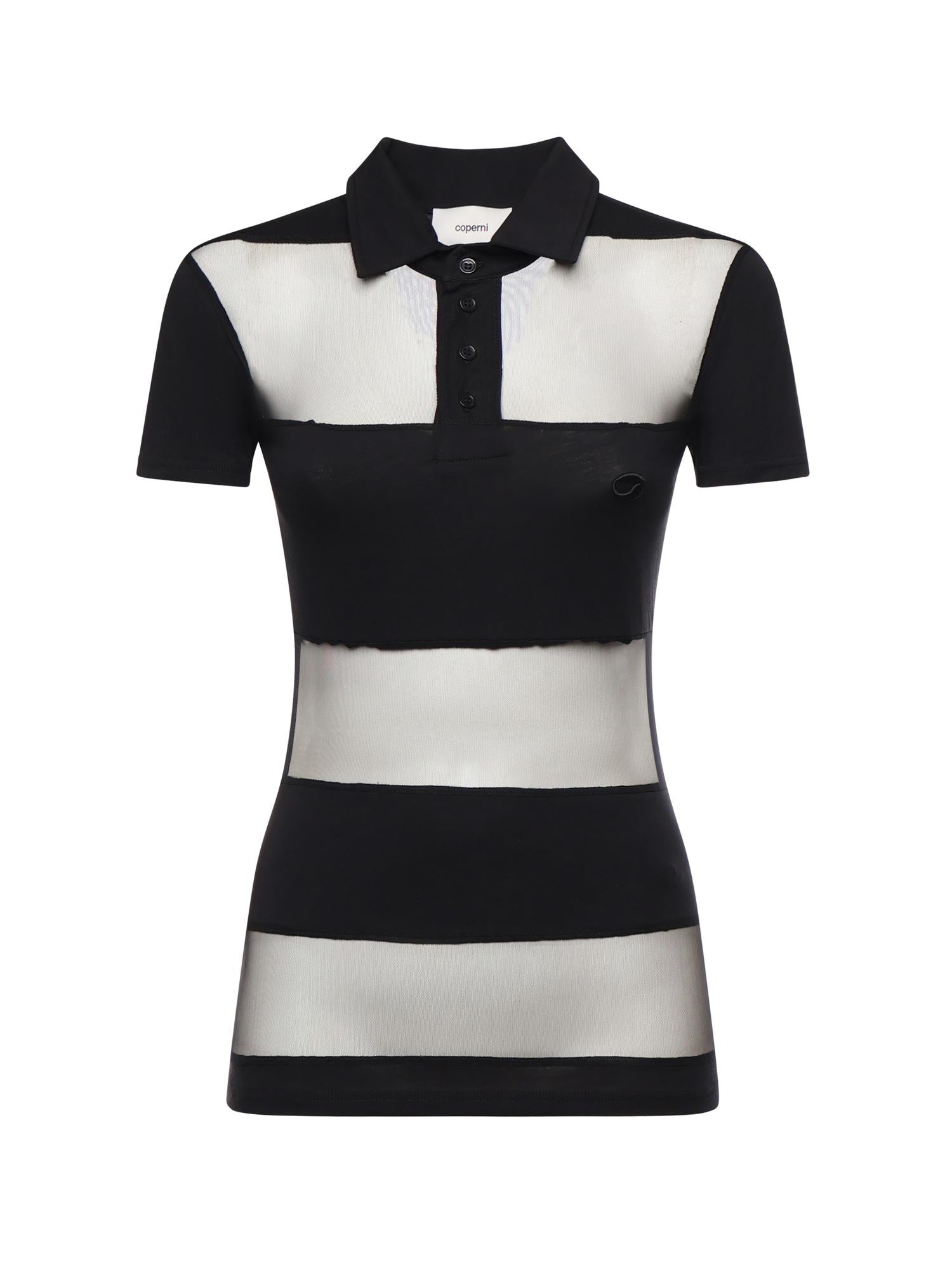 Polo a righe COPJS115F5028 BLACK COPERNI 
