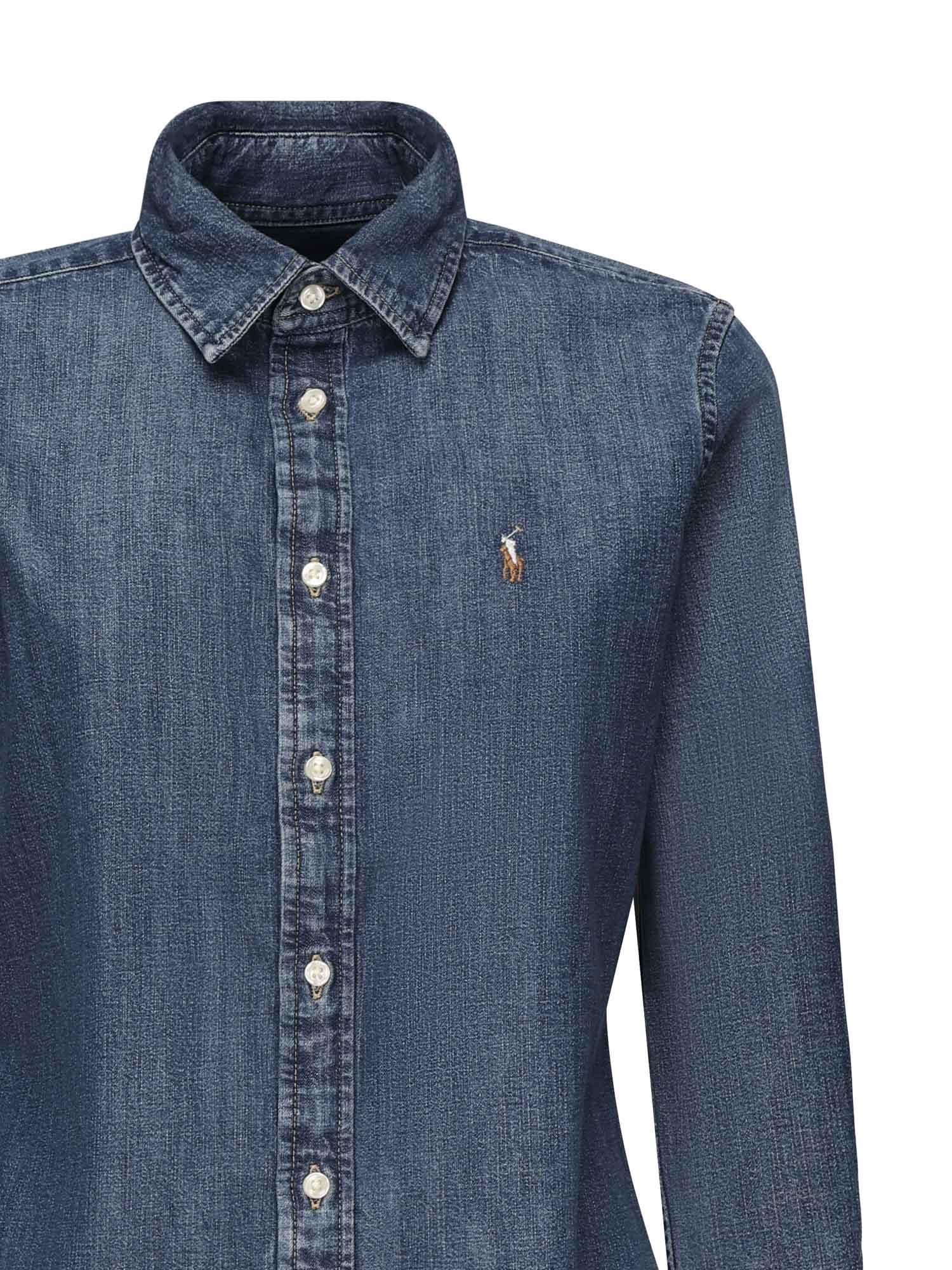 Camicia in denim con logo 211969458 001 POLO RALPH LAUREN 