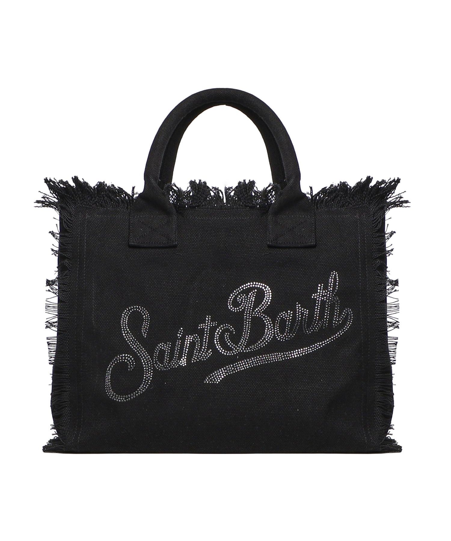 Borsa Vanity in canvas con logo in strass VANI001 02563L MC2 SAINT BARTH 