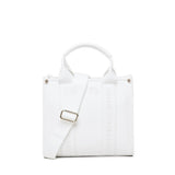 Borsa tote con ricamo 73BS7HD02 ECHO 73 BIANCO V° 73 