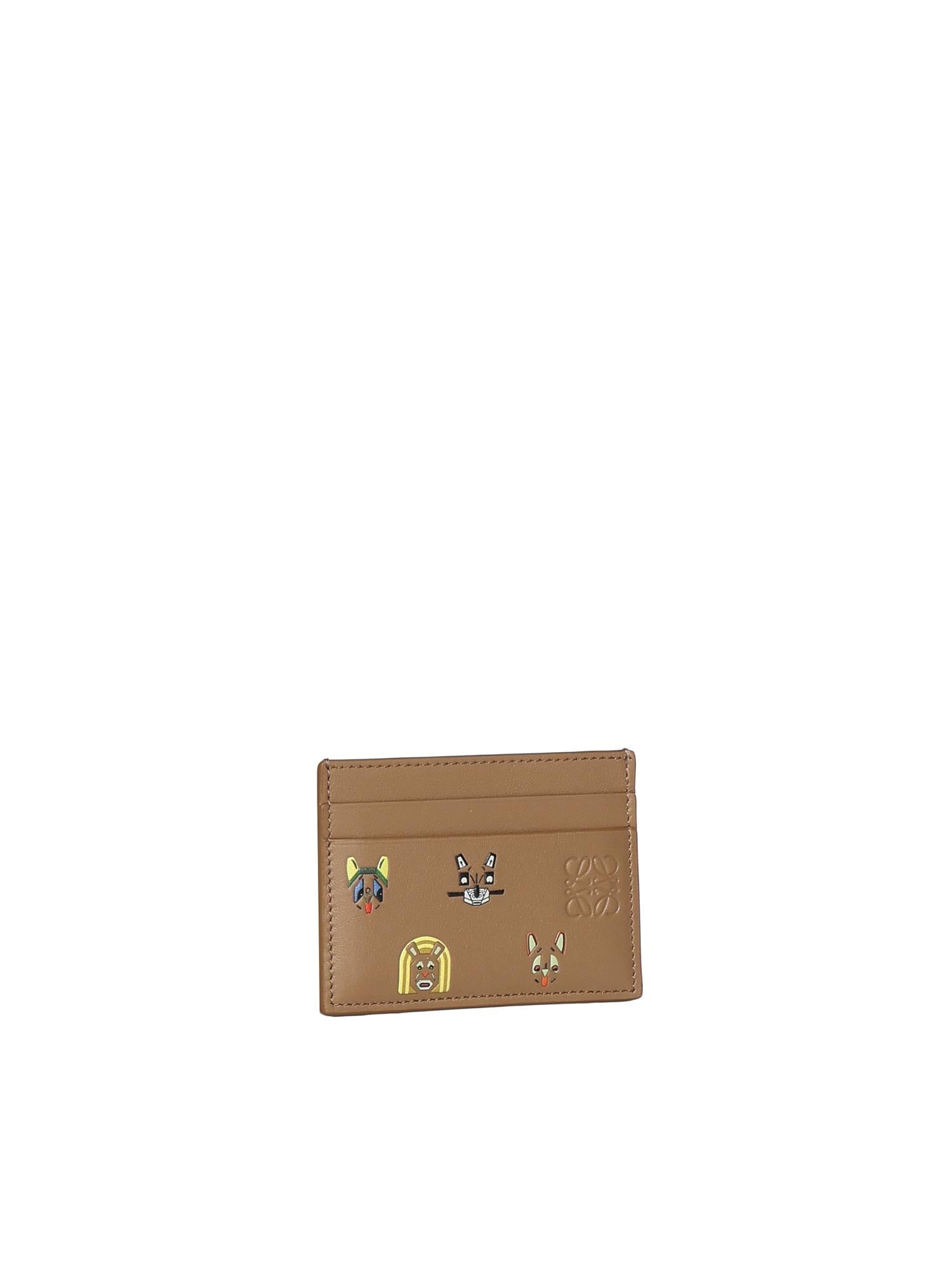 Portacarte Cats in pelle di vitello C643322X47 9579 LOEWE 