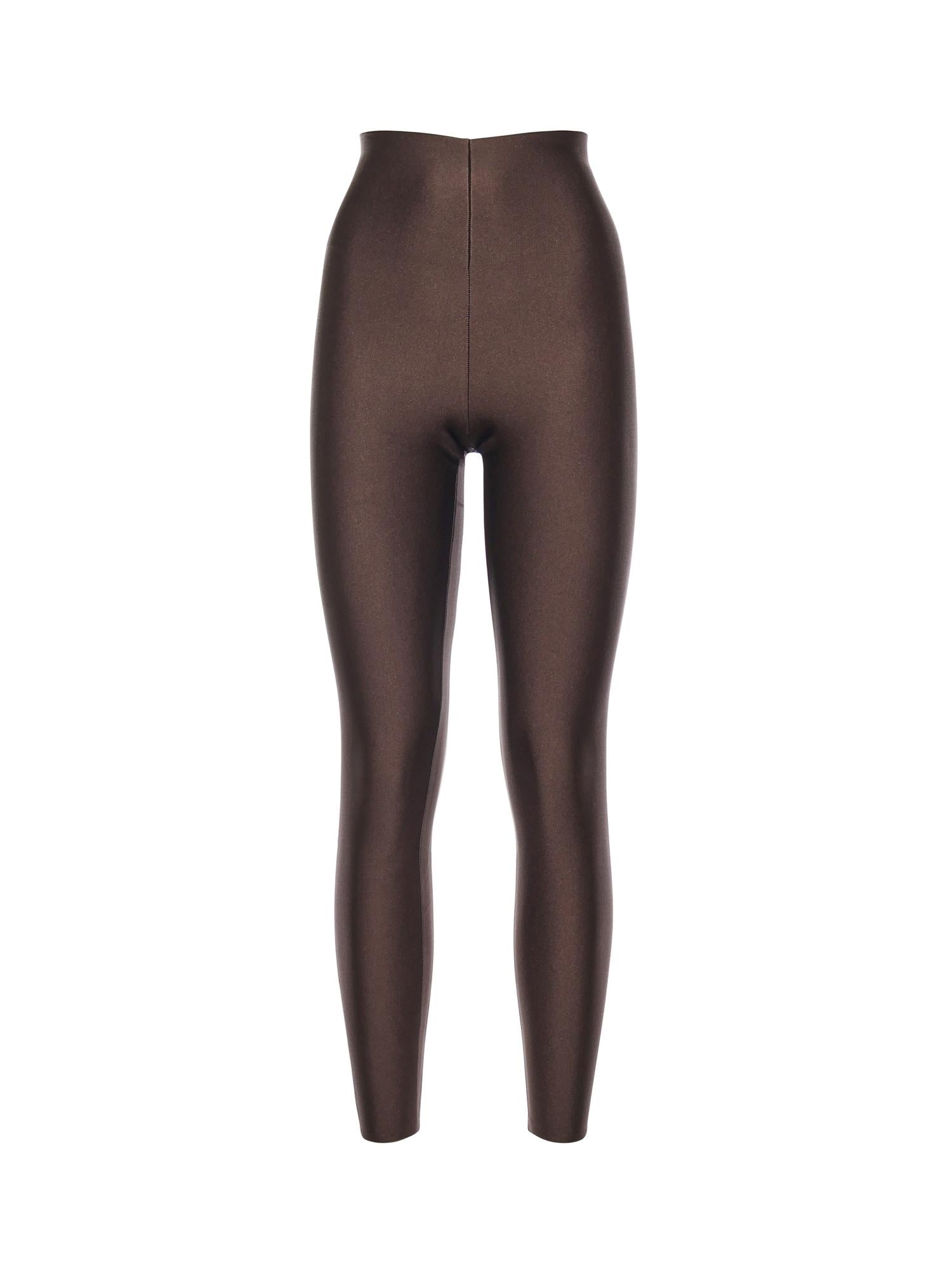 Leggings Holly 80's in lycra lucida T190412A TJP062DARK BROWN THE ANDAMANE 