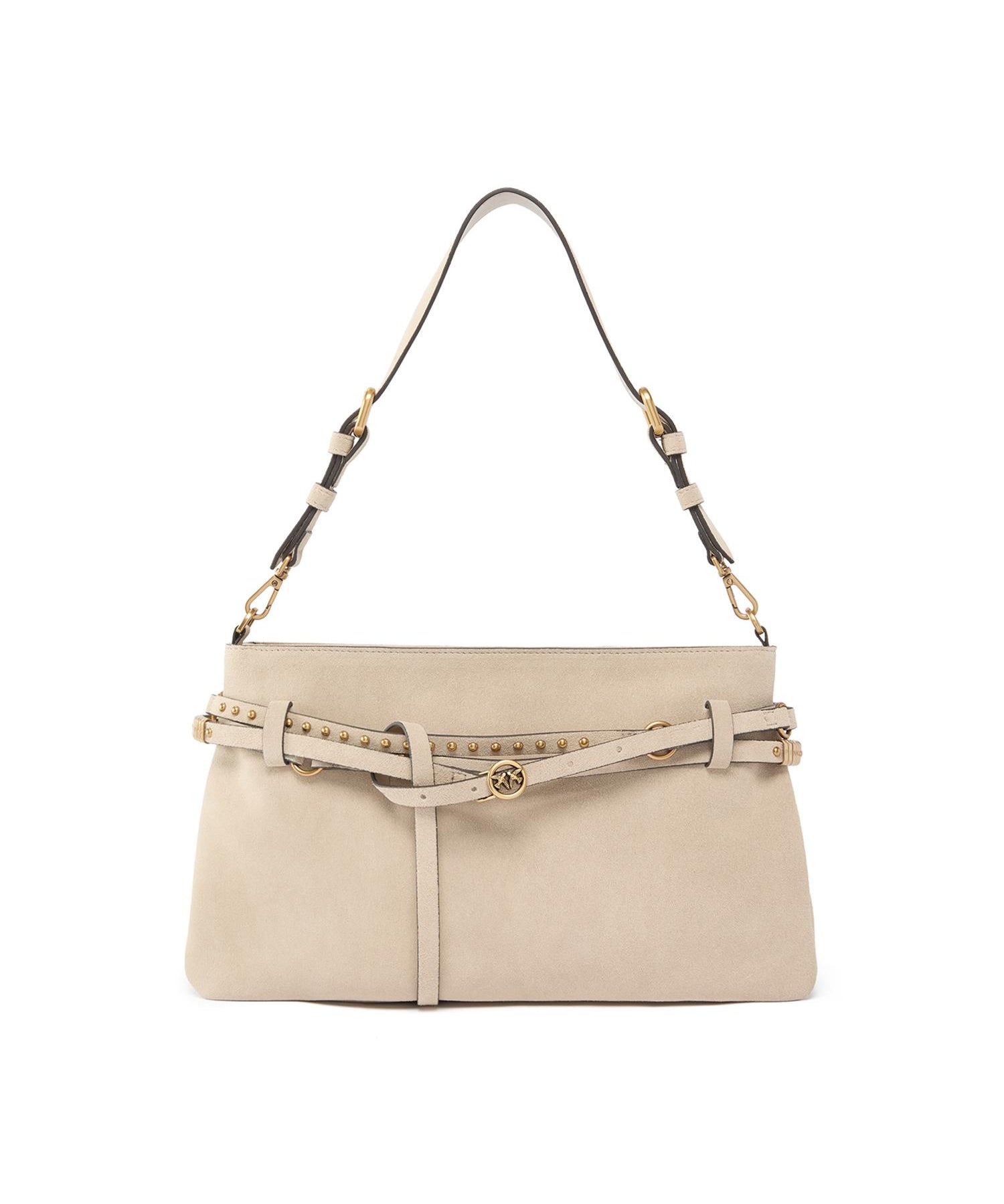 Borsa a spalla media Belt Bag in suede<BR/> 106176 A0F6C50Q PINKO 