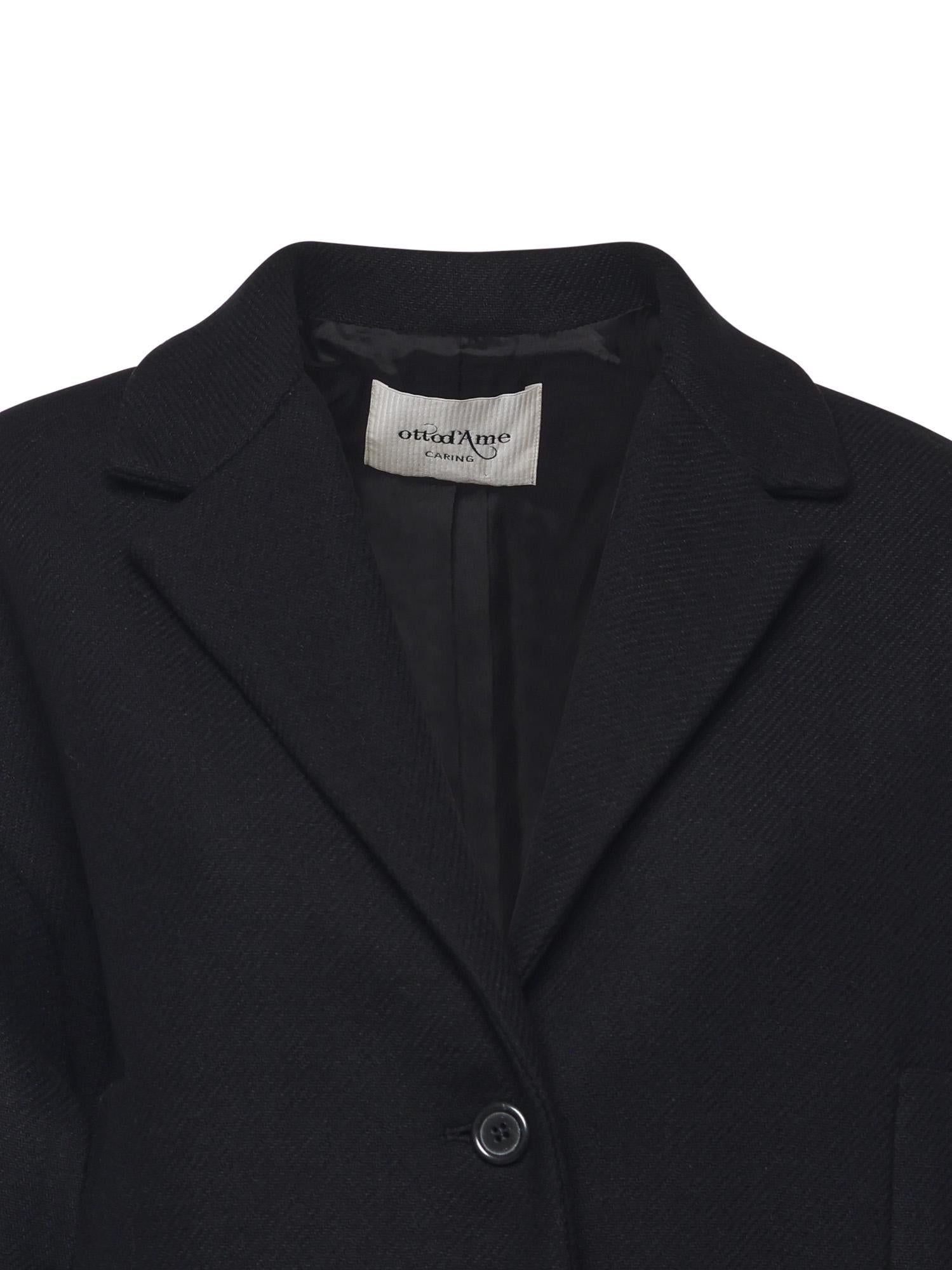 Cappotto midi in misto lana<BR/> DJ0014 NERO OTTOD'AME 