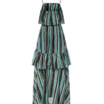 Abito lungo con stampa a righe pennellate 106878 A3CHSD3 PINKO 