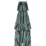 Abito lungo con stampa a righe pennellate 106878 A3CHSD3 PINKO 