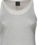 Vestito smanicato in maglia metallizzata 105146 A2LOI12 PINKO 