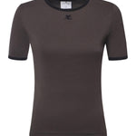 T-shirt in cotone con logo 125JTS017JS0203 B212 COURREGES 