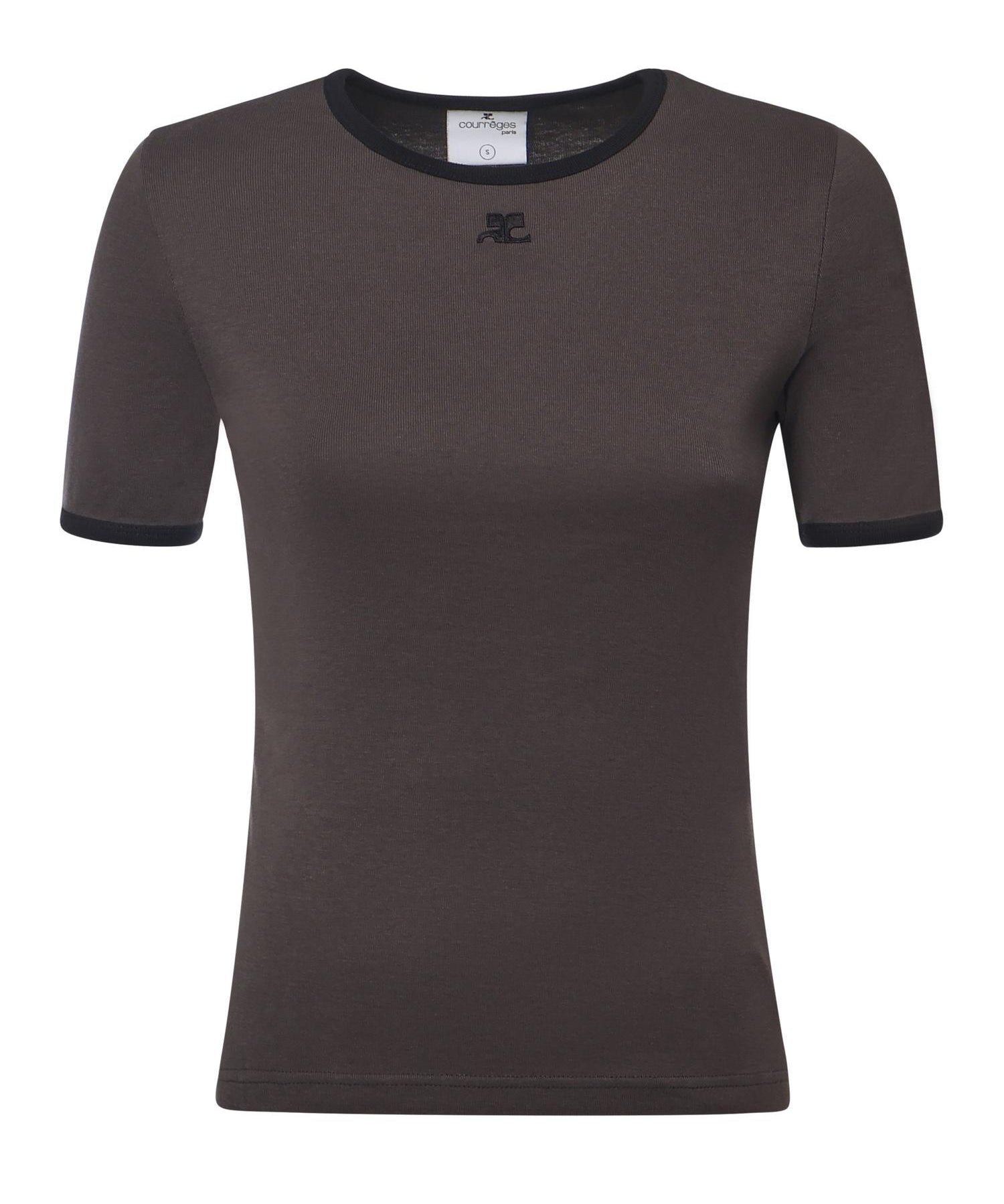 T-shirt in cotone con logo 125JTS017JS0203 B212 COURREGES 