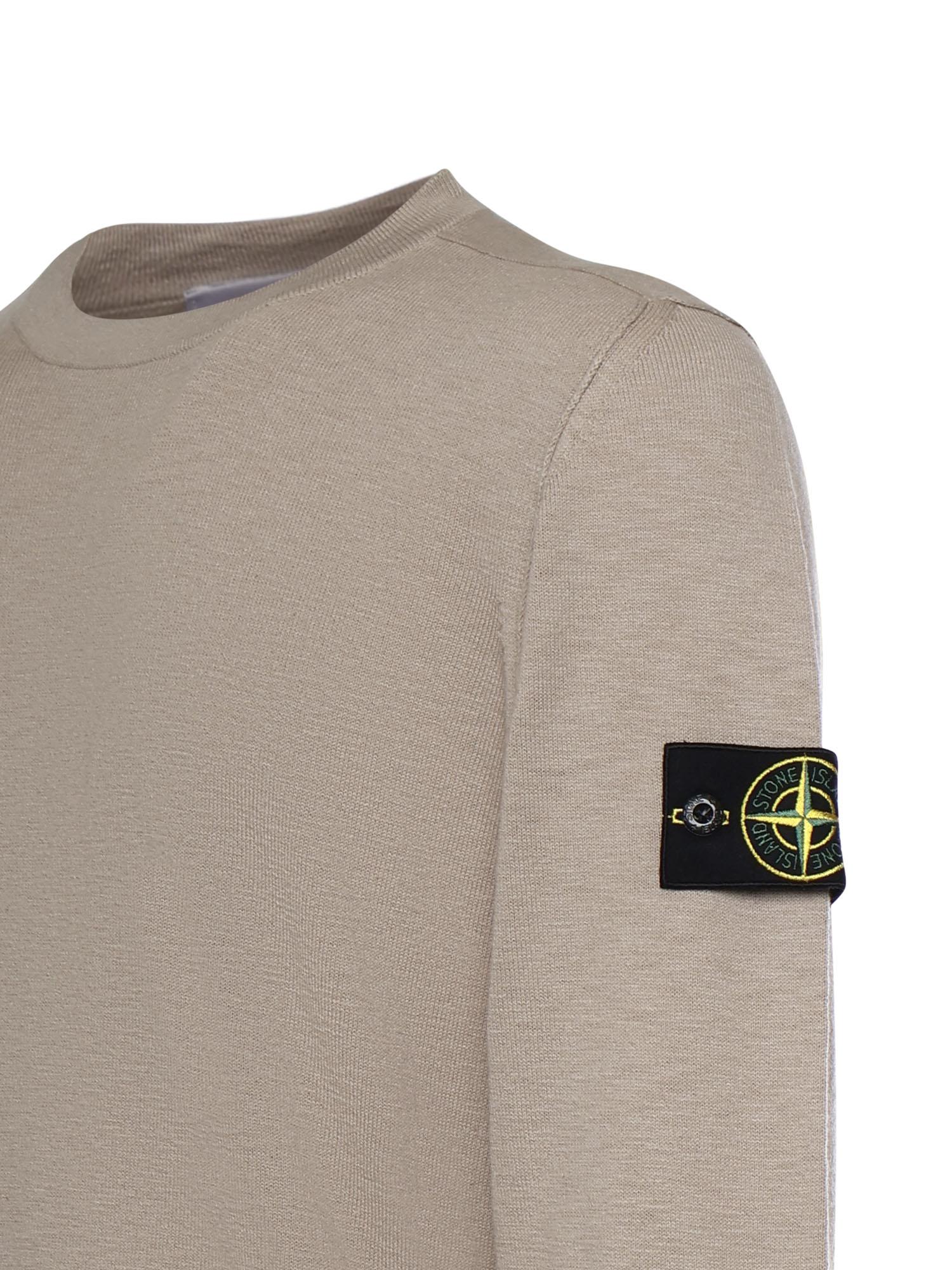 Maglione in cotone e nylon con logo<BR/> L1S155100052 S00B0V009A STONE ISLAND 