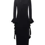 Abito con volant 105736 A2Q2Z99 PINKO 