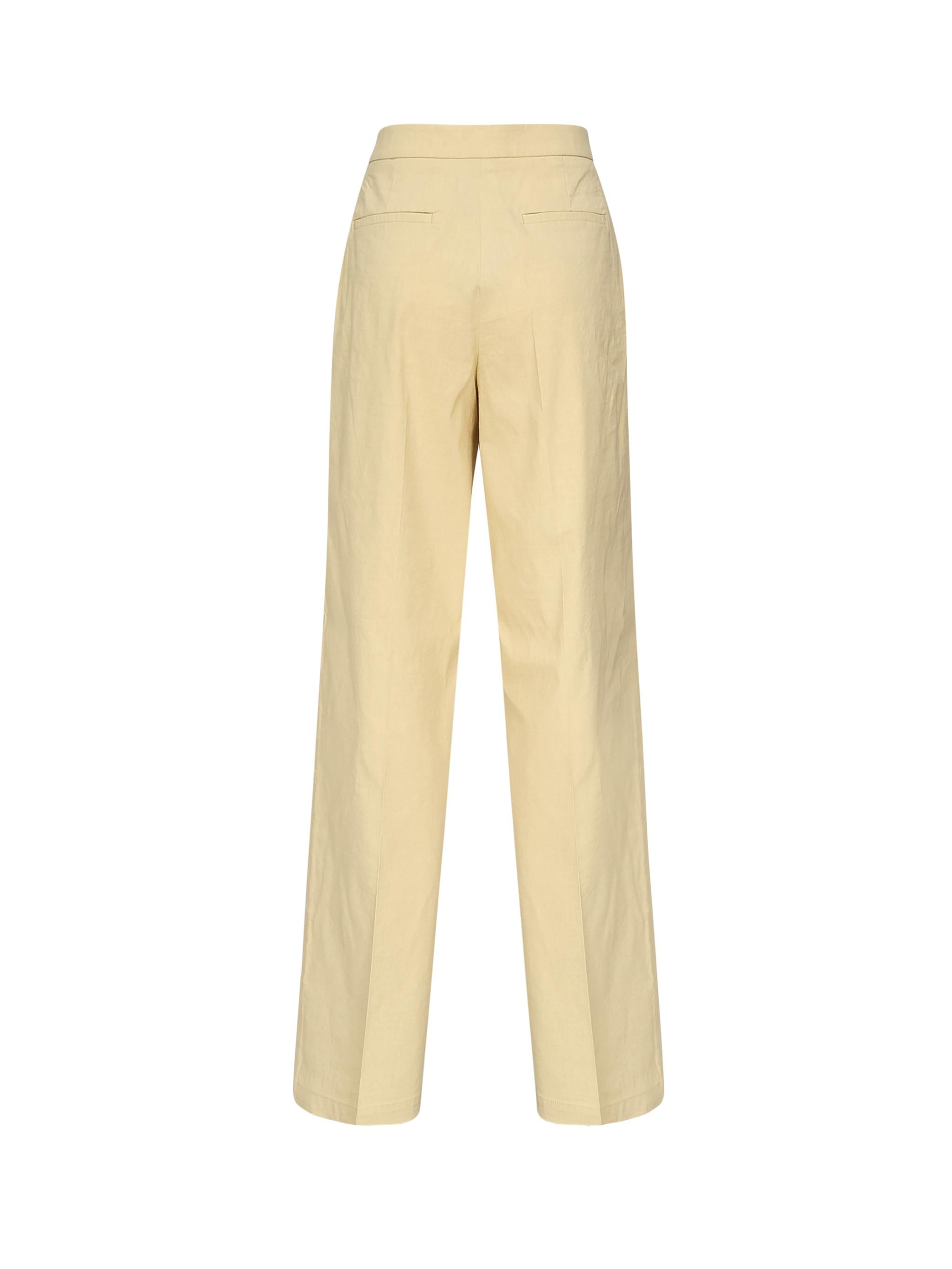 Pantaloni con piega in lino stretch 104929 A0IMC23 PINKO 