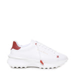 Sneakers raptor 1 in pelle RAPTOR1 NAPPAWHITE/RED GIULIANO GALIANO 