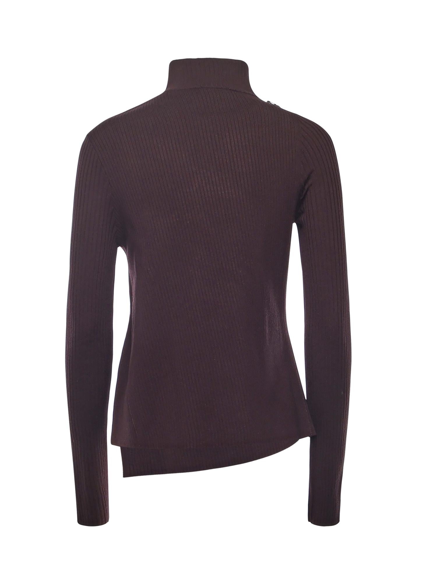 Maglione con bottoni obliqui <BR/> 425MPU258FI001 4010 COURREGES 