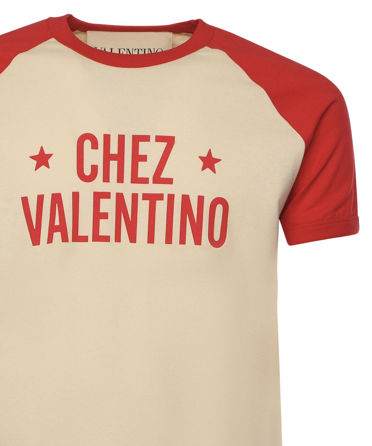 T-shirt con stampa Chez Valentino 7V3MG17D AYCCLB VALENTINO GARAVANI 