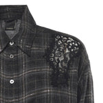 Camicia a quadri con pizzo 106109 A30DIK1 PINKO 