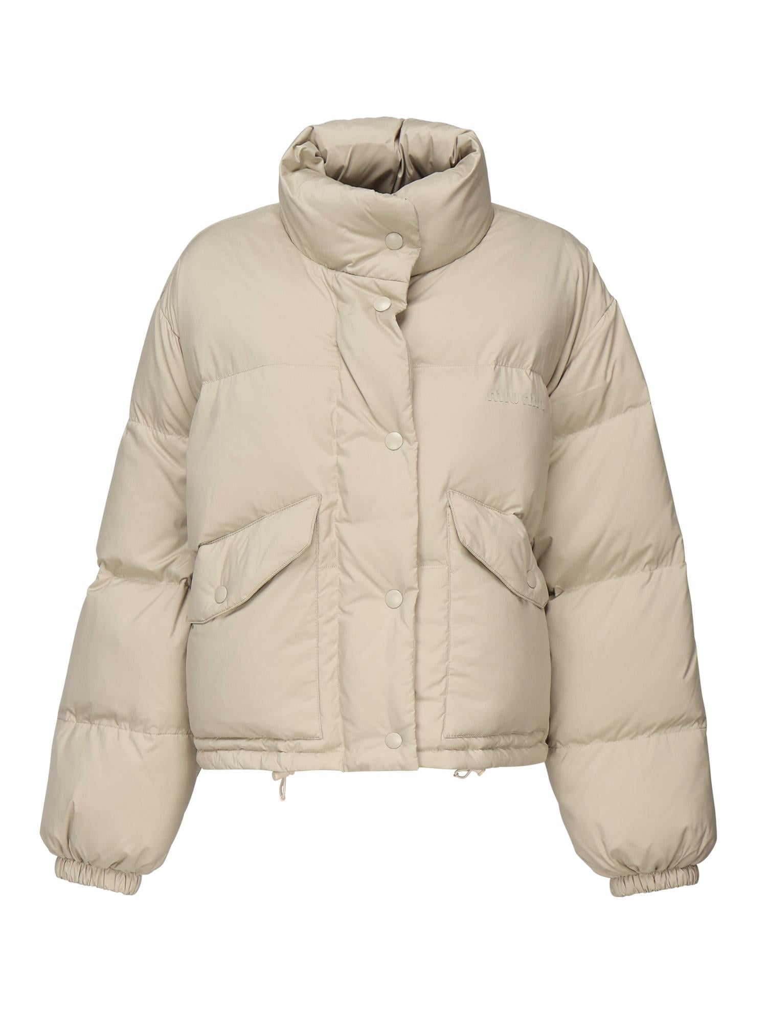 Piumino in nylon con logo ML1111 158AF0036 MIU MIU 