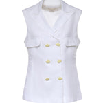 Gilet doppiopetto in lino 80AAP535 N0750003 GENNY 