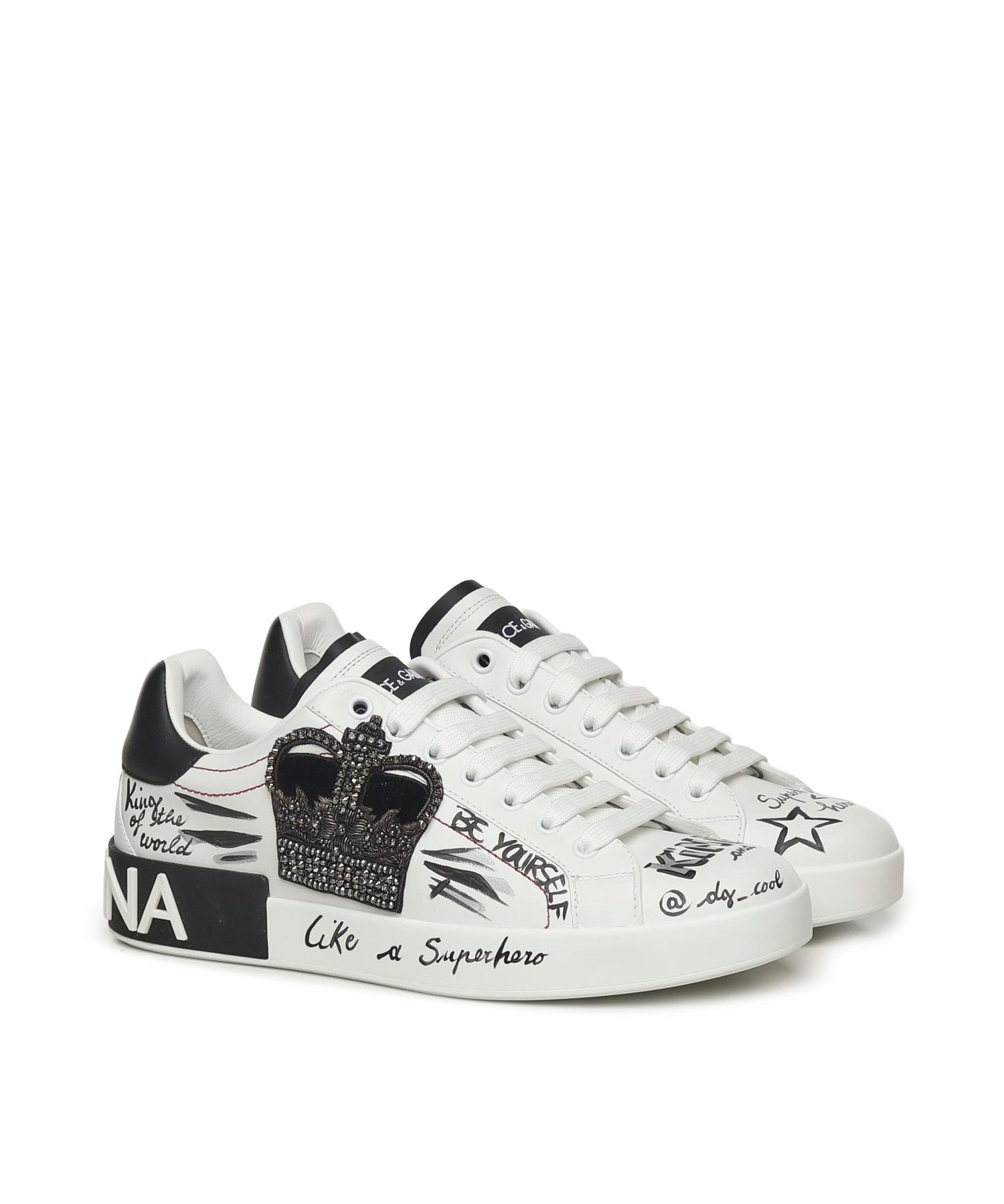 Sneakers Portofino in pelle CS1760 A9AG189697 DOLCE & GABBANA 