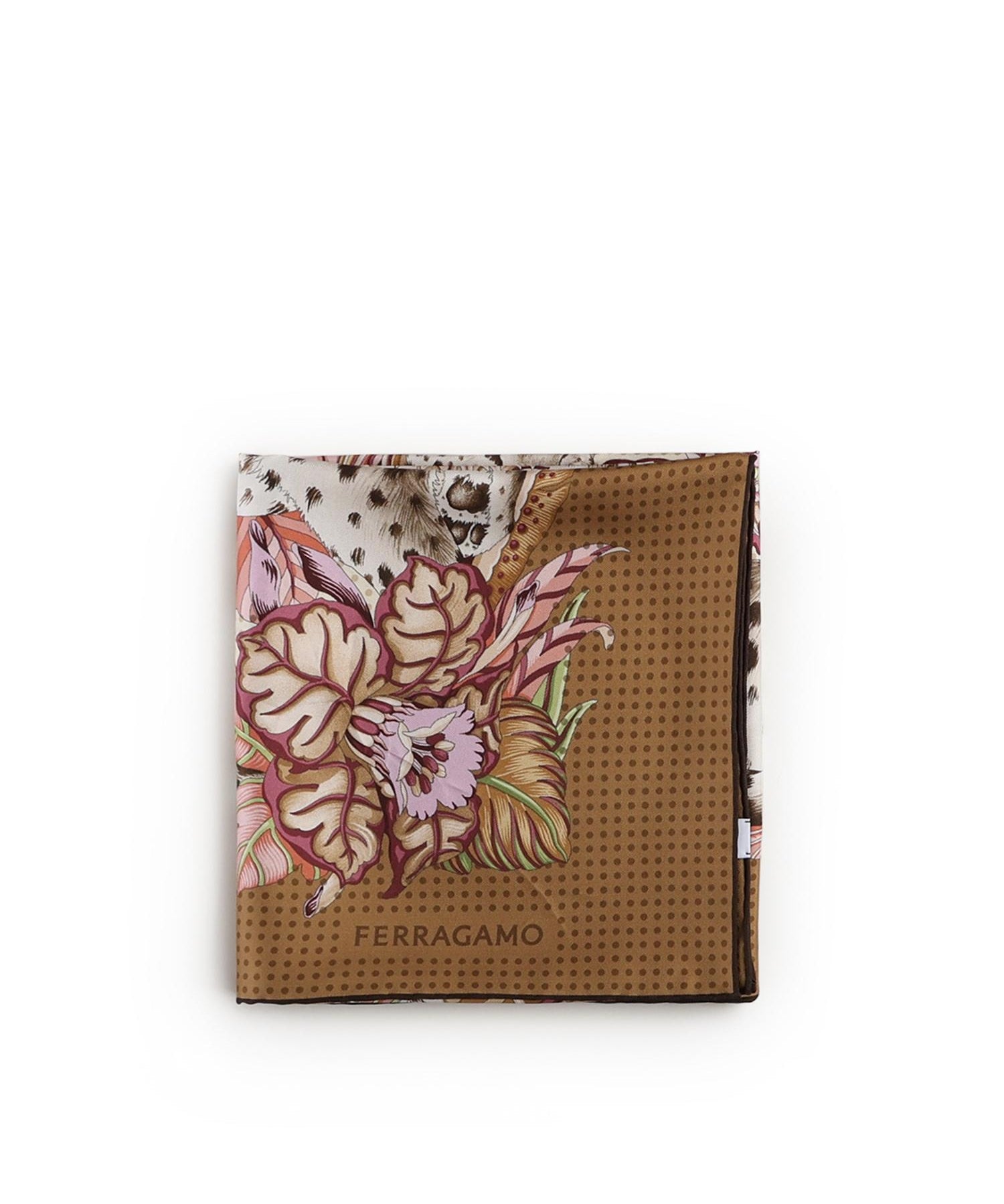 Foulard in seta con stampa 310228 789462003 FERRAGAMO 
