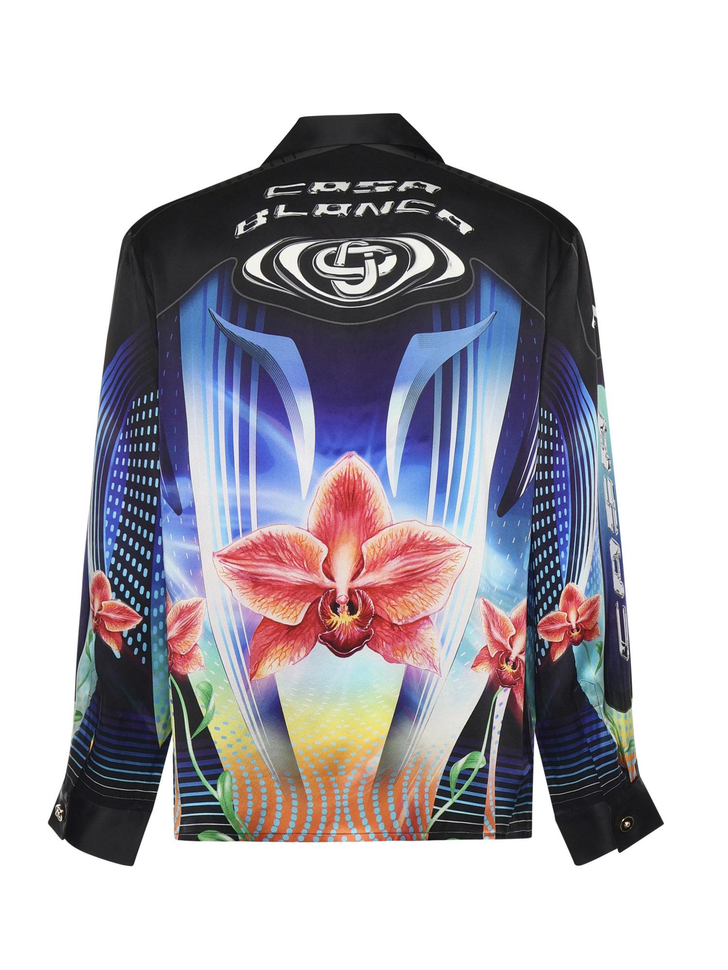 Camicia Orchid Racer in seta MSP26SH006 02 CASABLANCA 