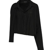Camicia monospalla in popeline 839287 TRO371000 BALENCIAGA 