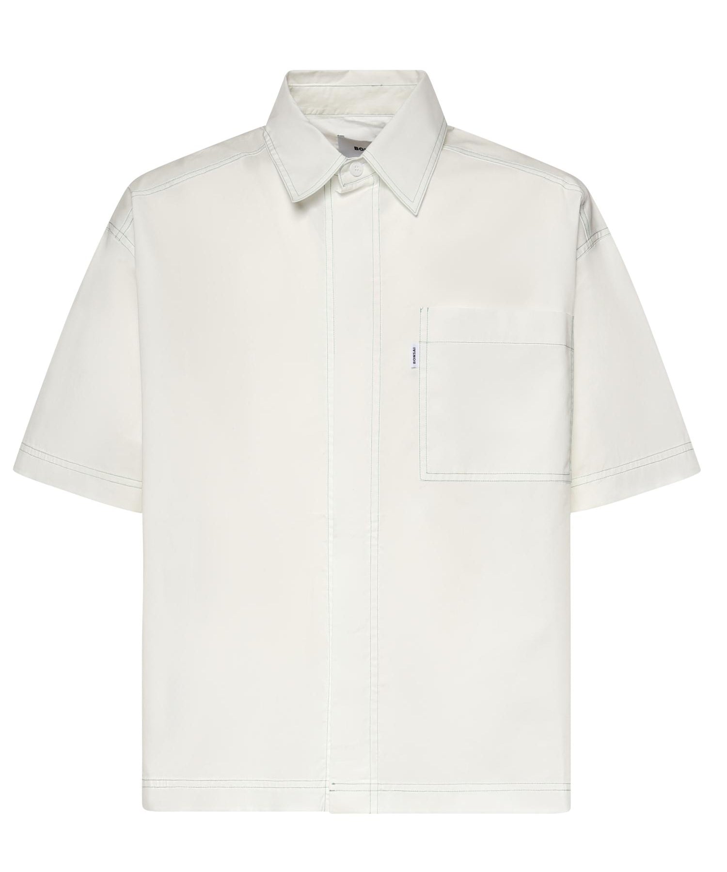Camicia in cotone con stampa SH003005 LIGHT GREY BONSAI 