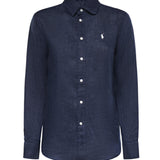 Camicia in lino con logo 211970730 519 POLO RALPH LAUREN 