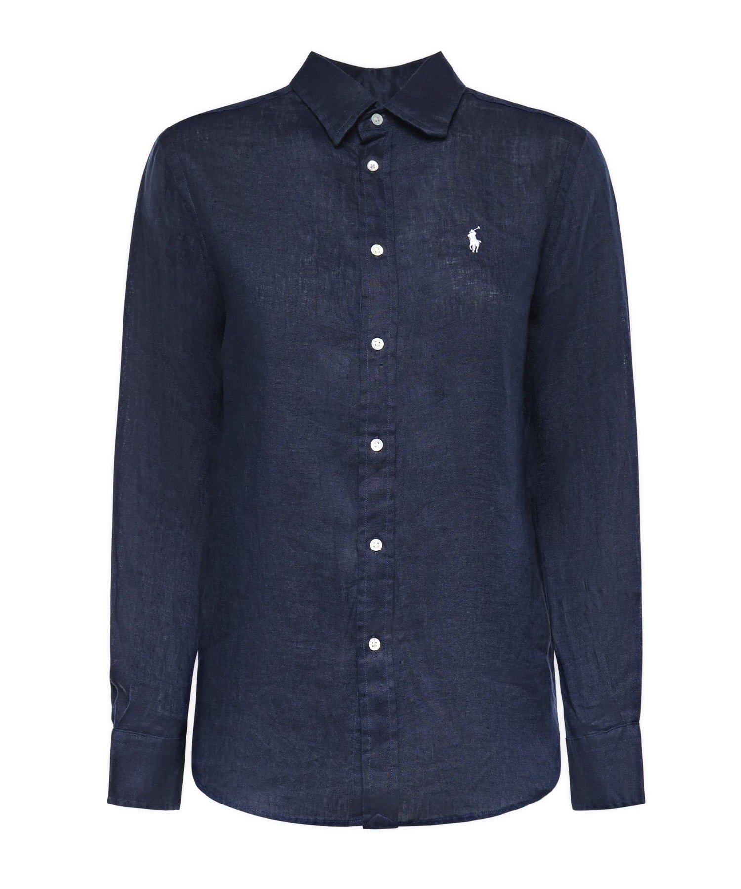Camicia in lino con logo 211970730 519 POLO RALPH LAUREN 
