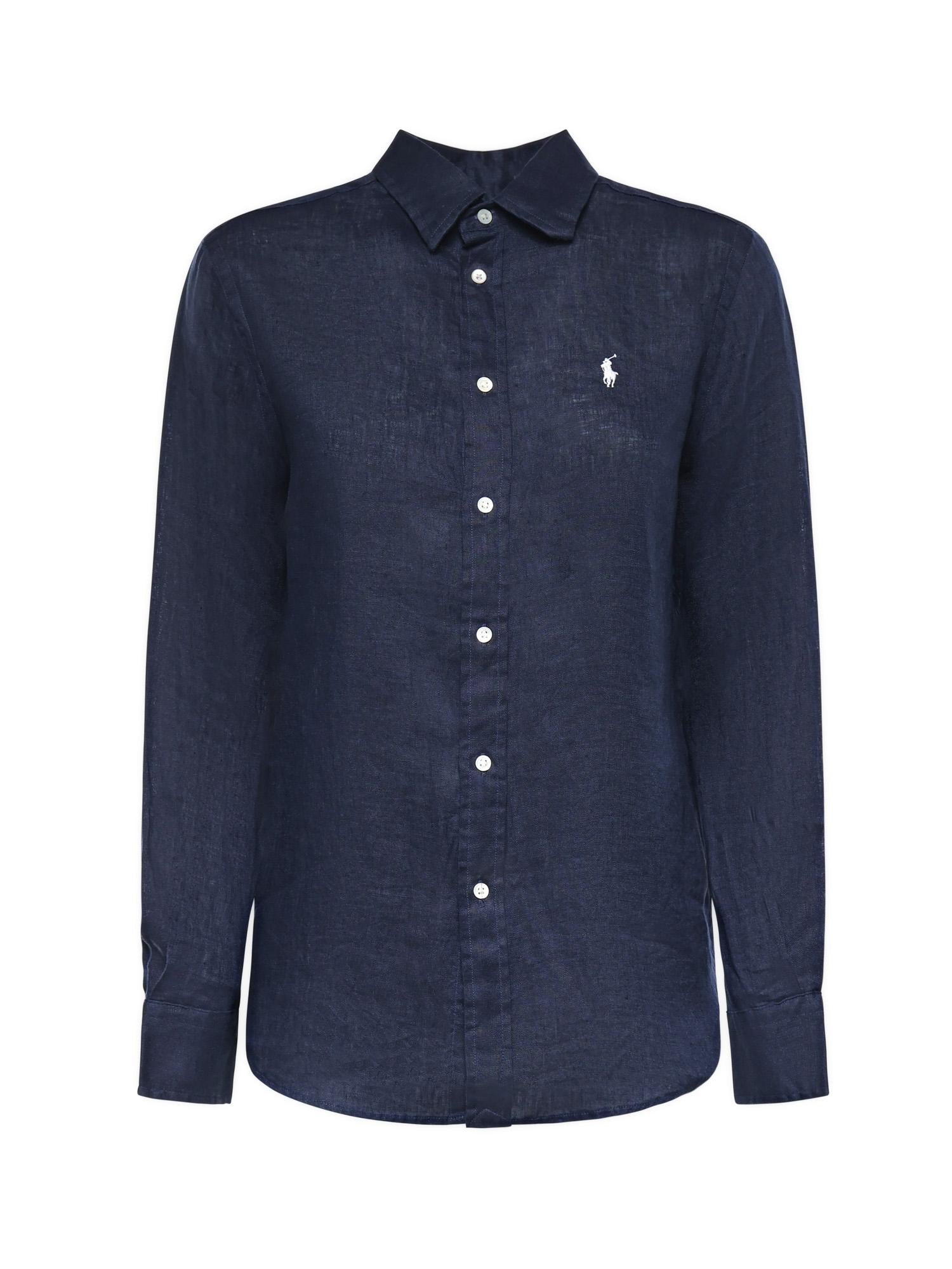Camicia in lino con logo 211970730 519 POLO RALPH LAUREN 