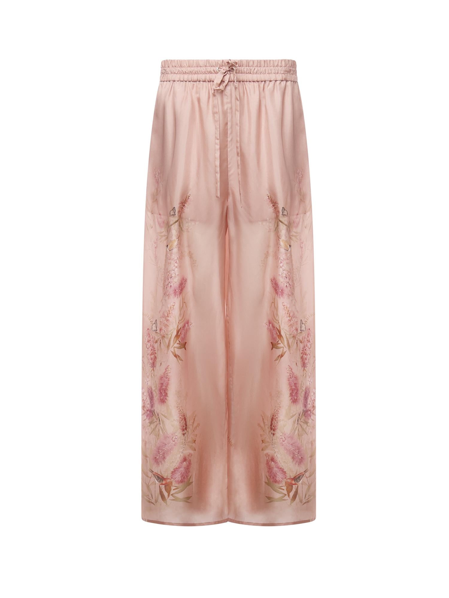 Pantaloni Cascadian in seta 3254PSS255 PINK ZIMMERMANN 