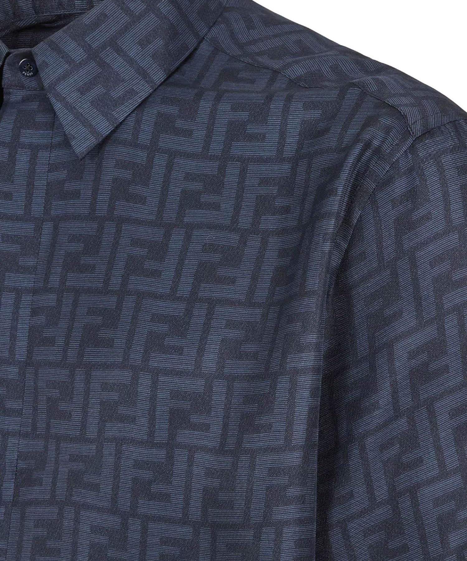Camicia in seta FF jacquard FS0795 AKEEF0H5A FENDI 