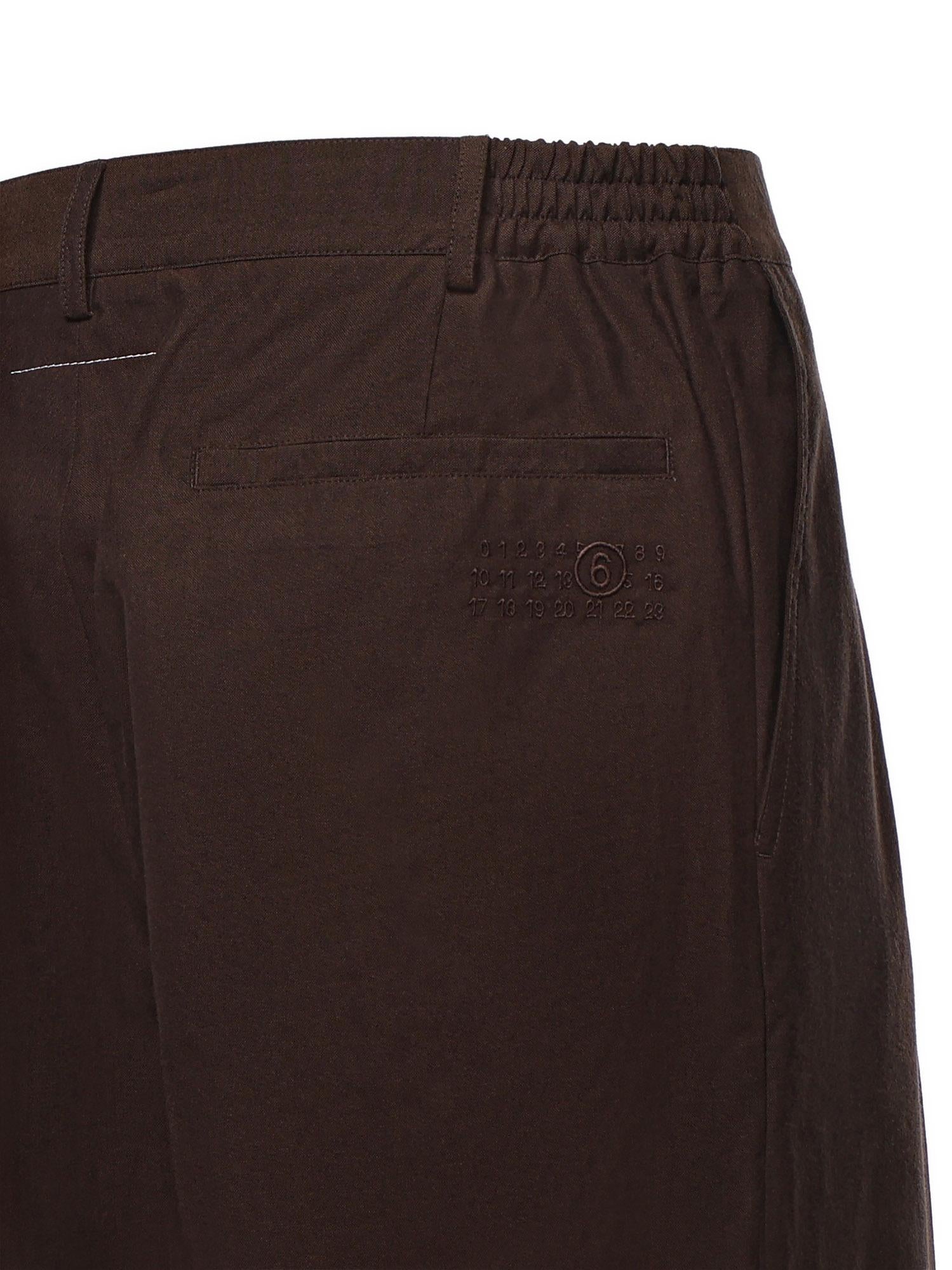 Pantaloni in tessuto camiceria di lana SH0KA0074 M36006142 MM6 Maison Margiela 