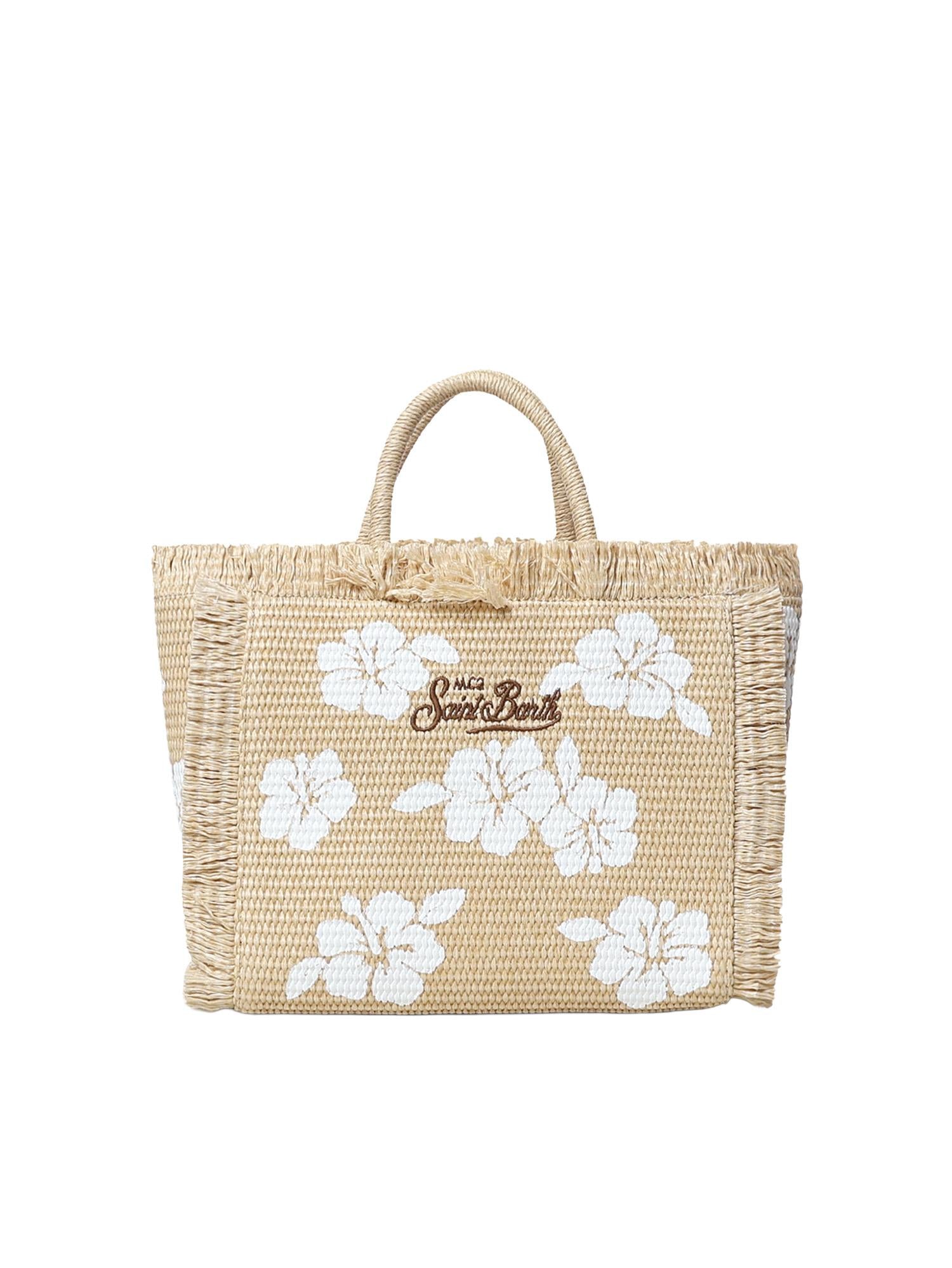 Borsa Colette in tessuto effetto paglia con logo COL0017 03047L MC2 SAINT BARTH 