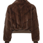 Giacca cropped in pelliccia sintetica 5BGL11 7375AF1AQ MARCIANO BY GUESS 