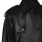 Trench Leadenham cropped in pelle 8129840 A1189 BURBERRY 
