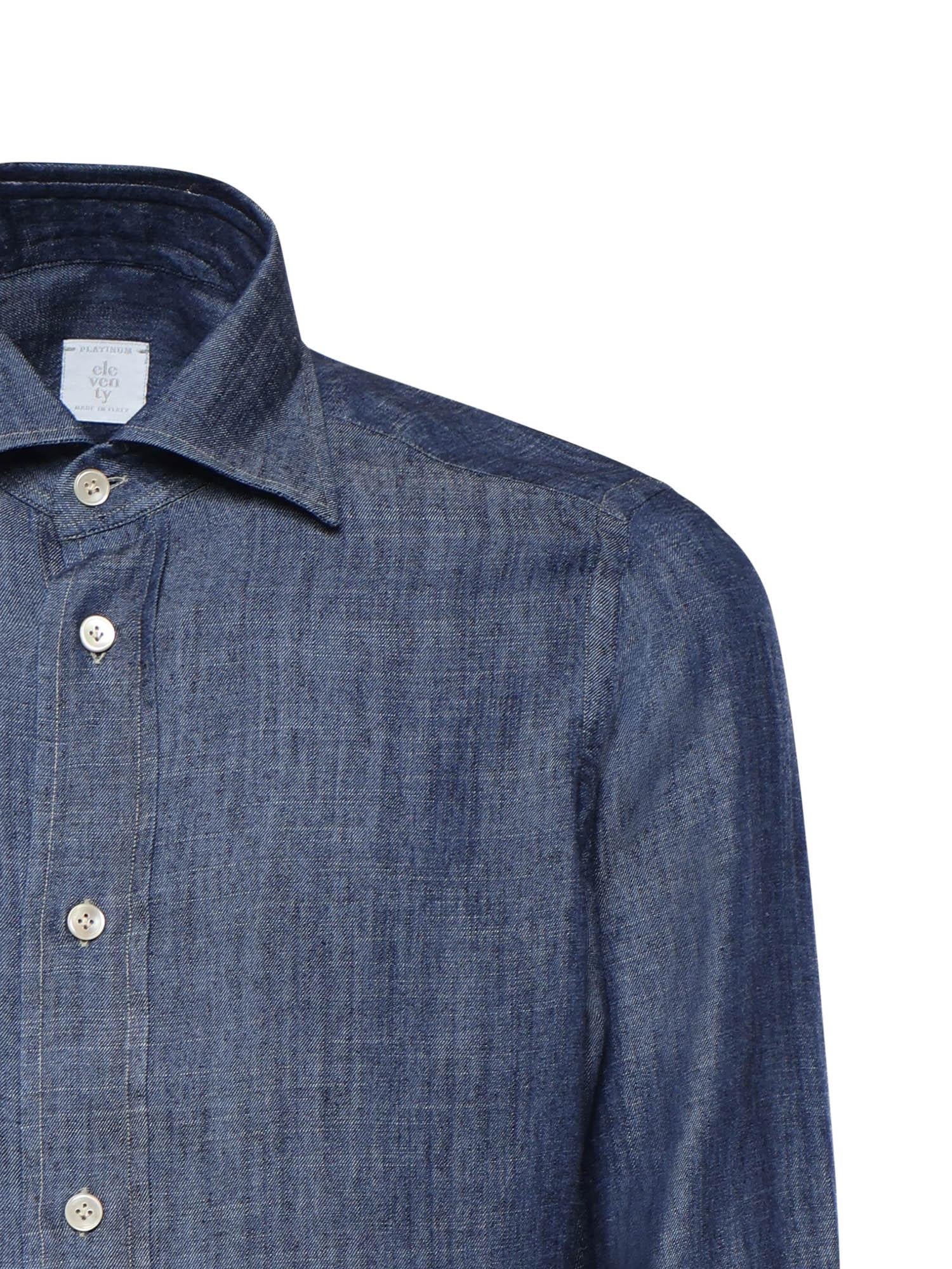 Camicia in lyocell e lino M75CAMK08TES0M146 11 ELEVENTY 