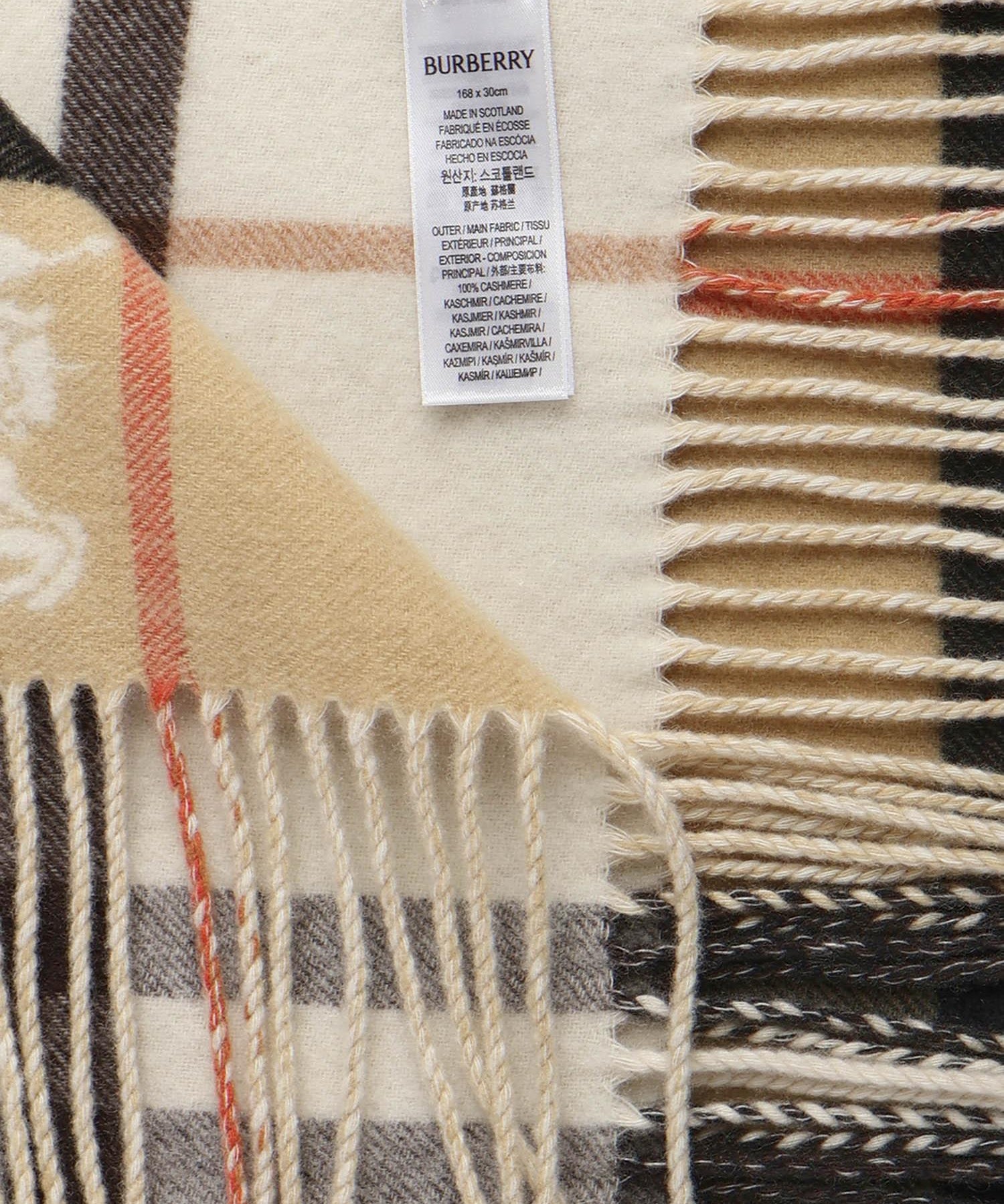 Sciarpa in cashmere Check 8113922 A2021 BURBERRY 