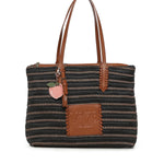 Borsa shopping Cassie con logo 73BS9M801 CASSIENERO/CUOIO V° 73 