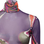 Top in tulle con stampa Orchidee 5UJM16 5U839017 PUCCI 